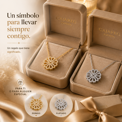 ÉLORA® | Collar Trebol Corazon Extendible