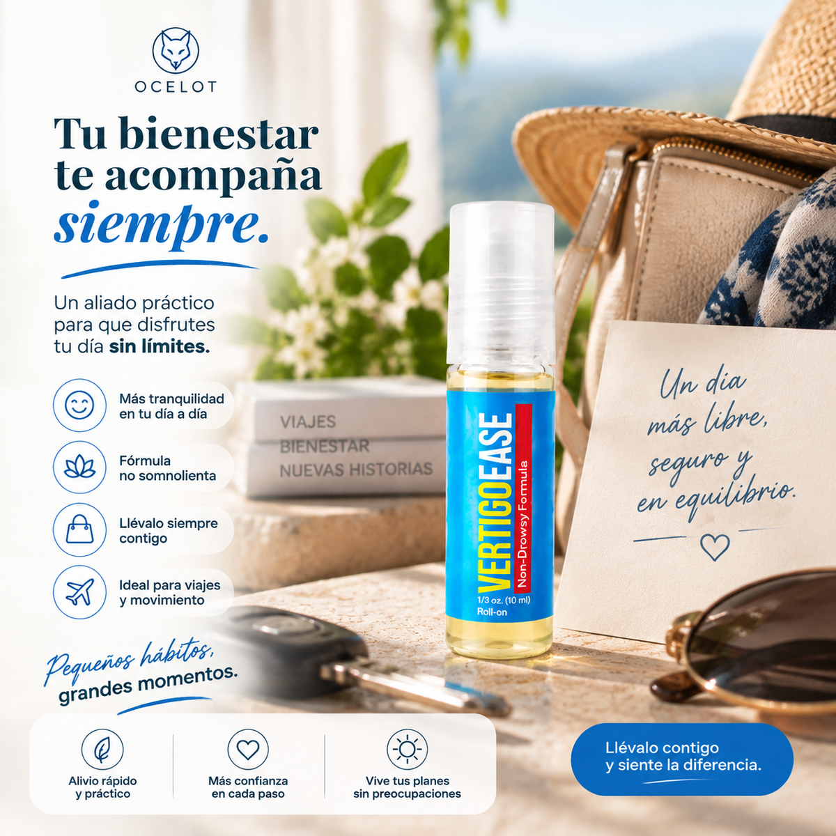 VertigoEase® | Roll-on de Alivio para el Mareo y el Vértigo
