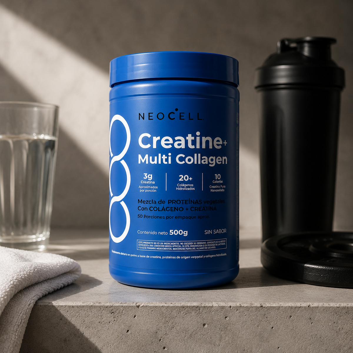 Creatina monohidratada con Colageno | NeoCell® (50 porciones)