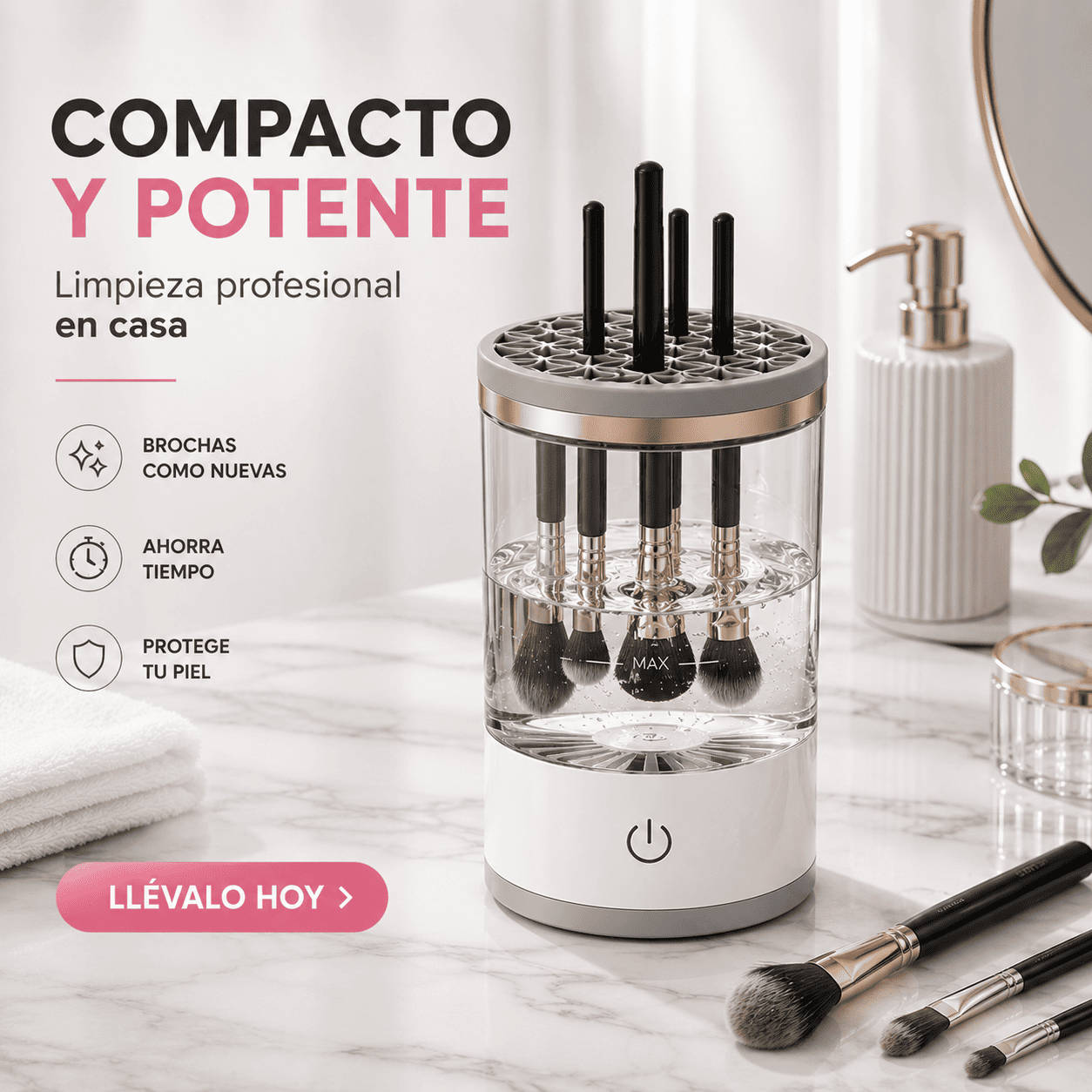 Brushéa™ | Limpiador de Brochas Profesional Eléctrico