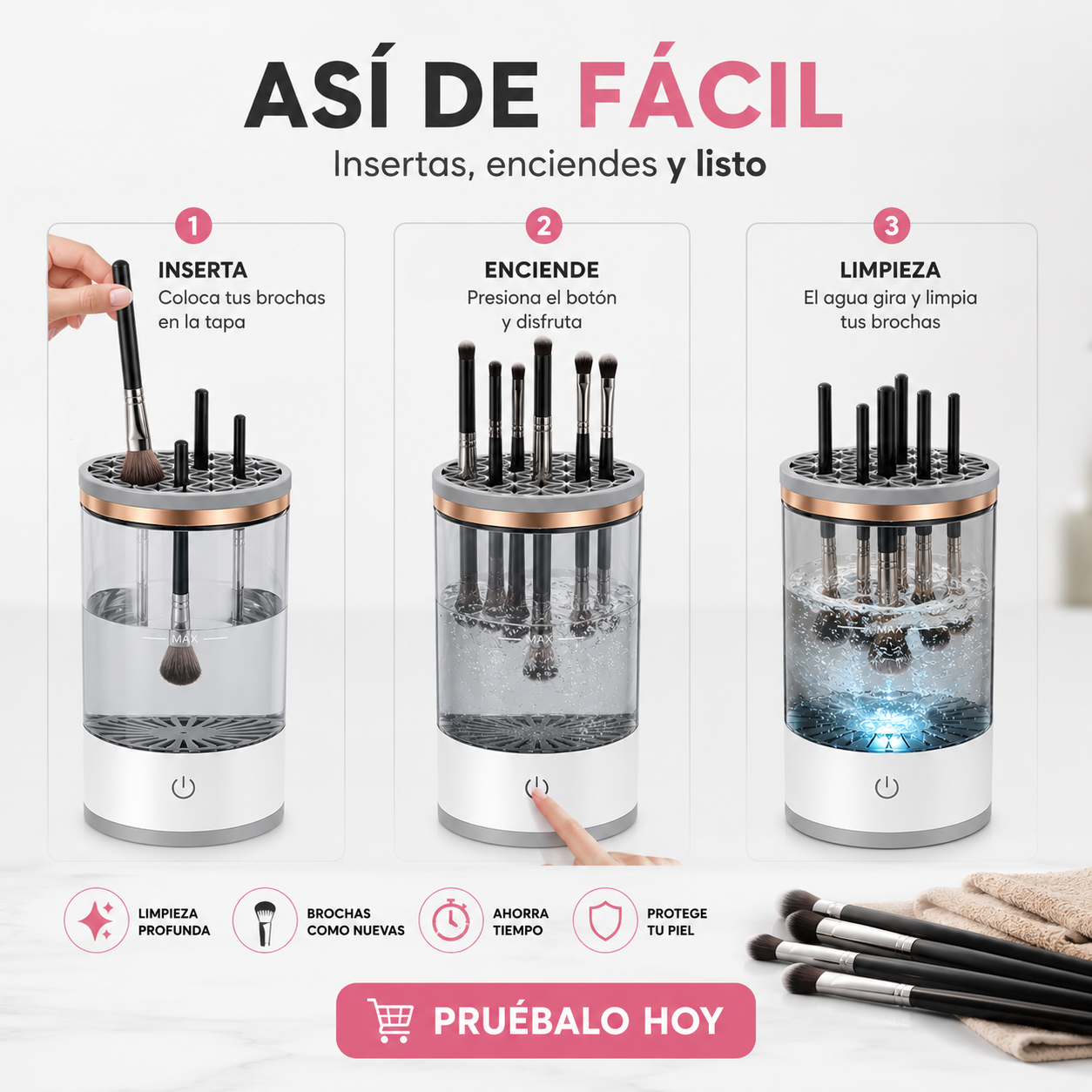 Brushéa™ | Limpiador de Brocha Profesional
