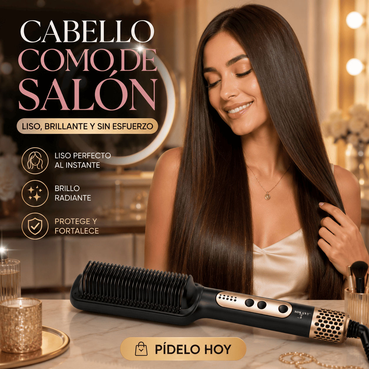 Lumina™ | Cepillo Alisador Inteligente