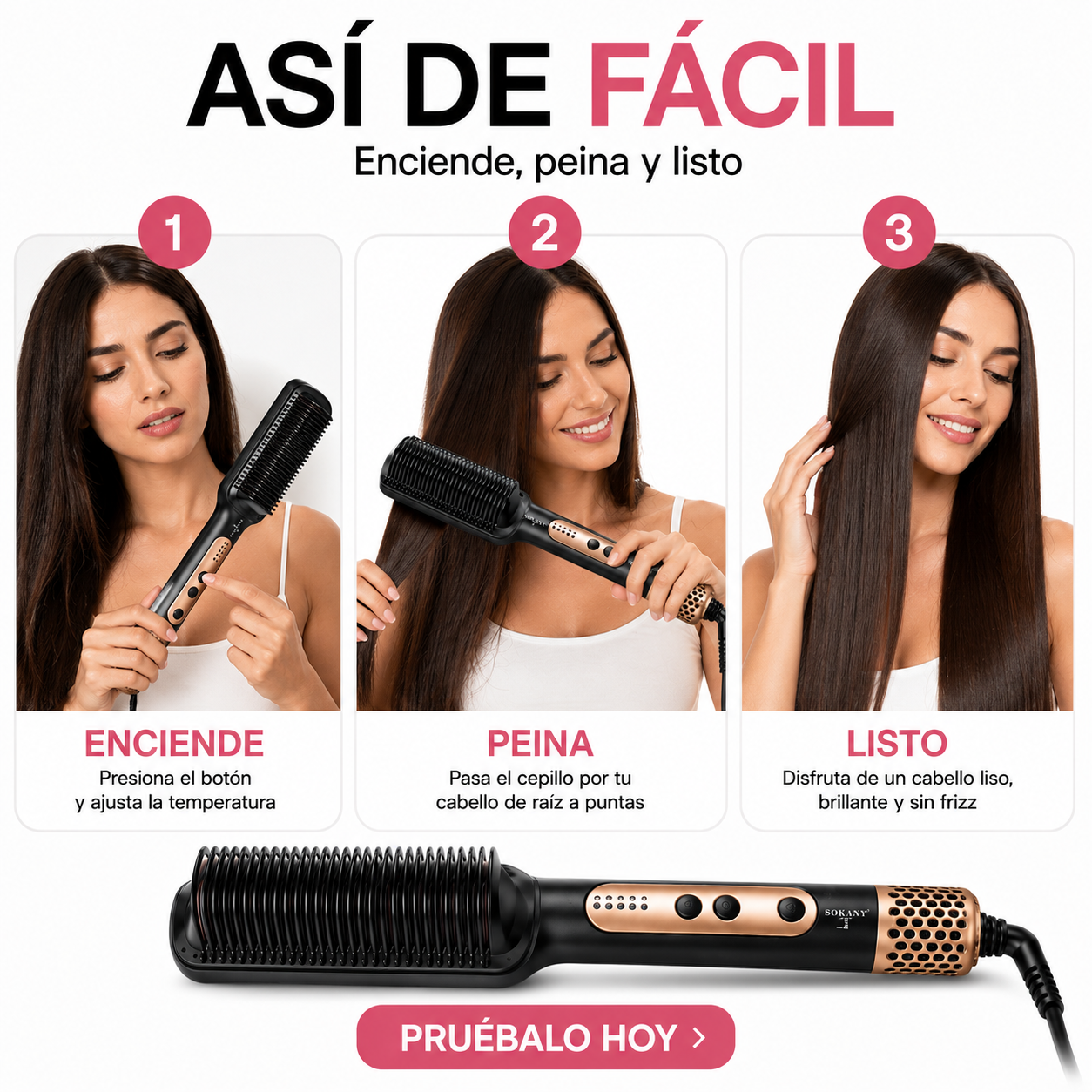 Veloura™| Cepillo Alisador Profesional