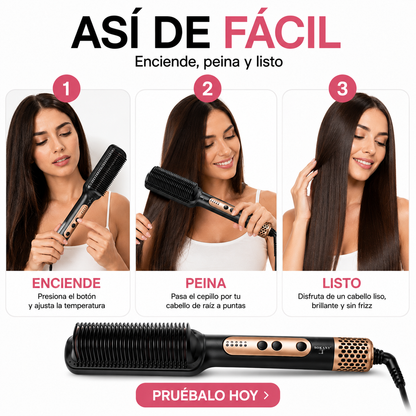 Veloura™| Cepillo Alisador Profesional