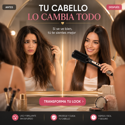 Veloura™| Cepillo Alisador Profesional