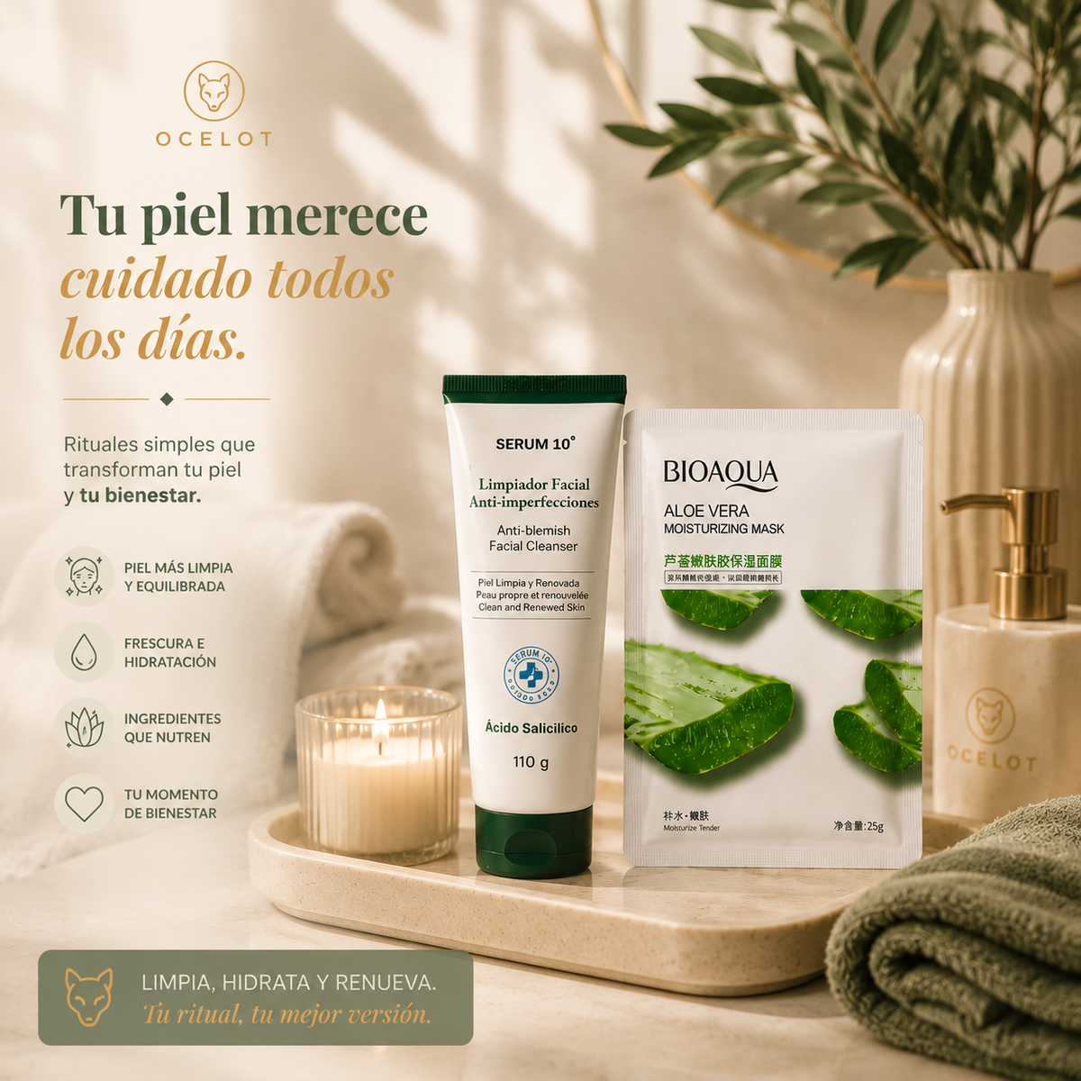 Combo cuidado facial Aloe Vera | BIOAQUA®