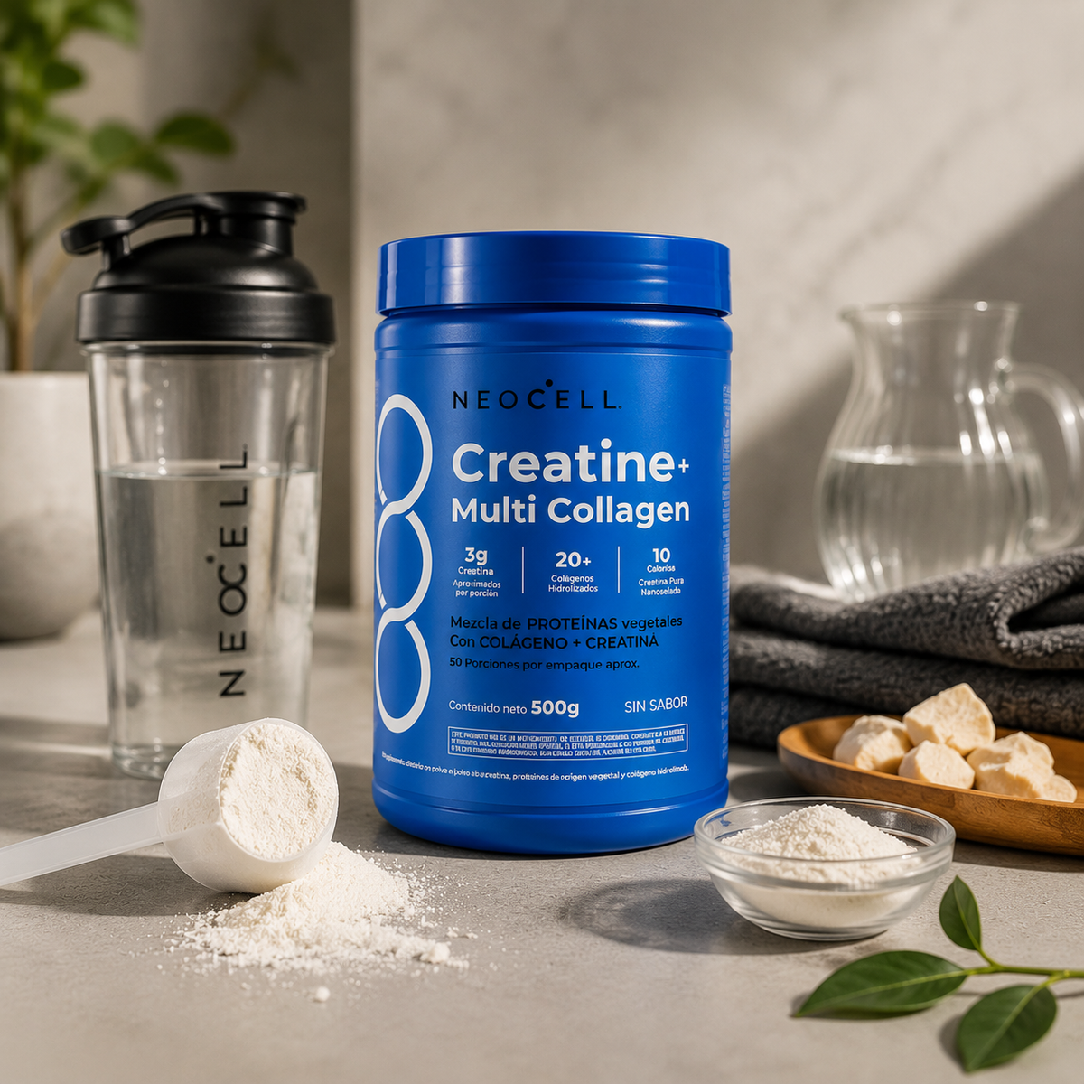 Creatina monohidratada con Colageno | NeoCell® (50 porciones)