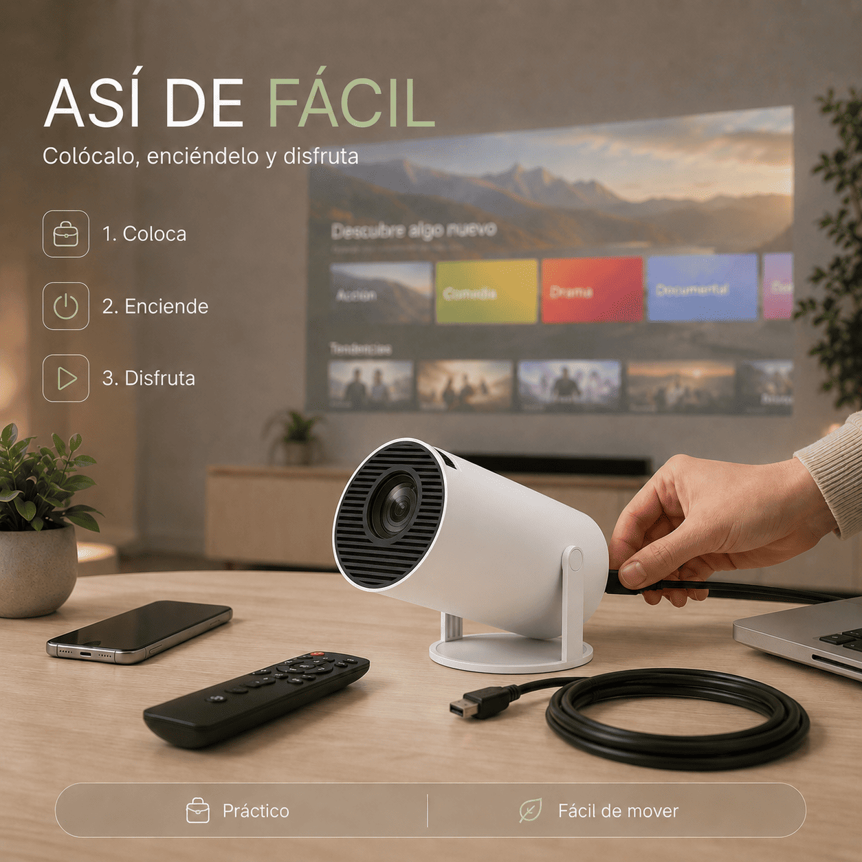 LumiCast™ | Mini Proyector Inteligente