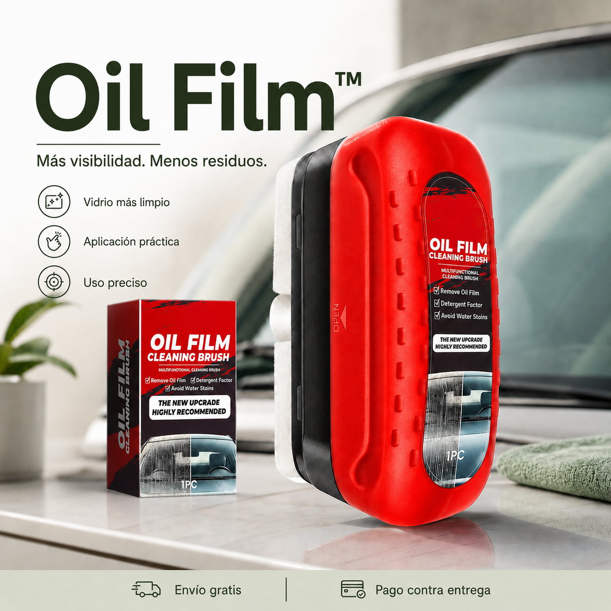 Oil Film™ | Cepillo Limpia Parabrisas Anti Película de Aceite