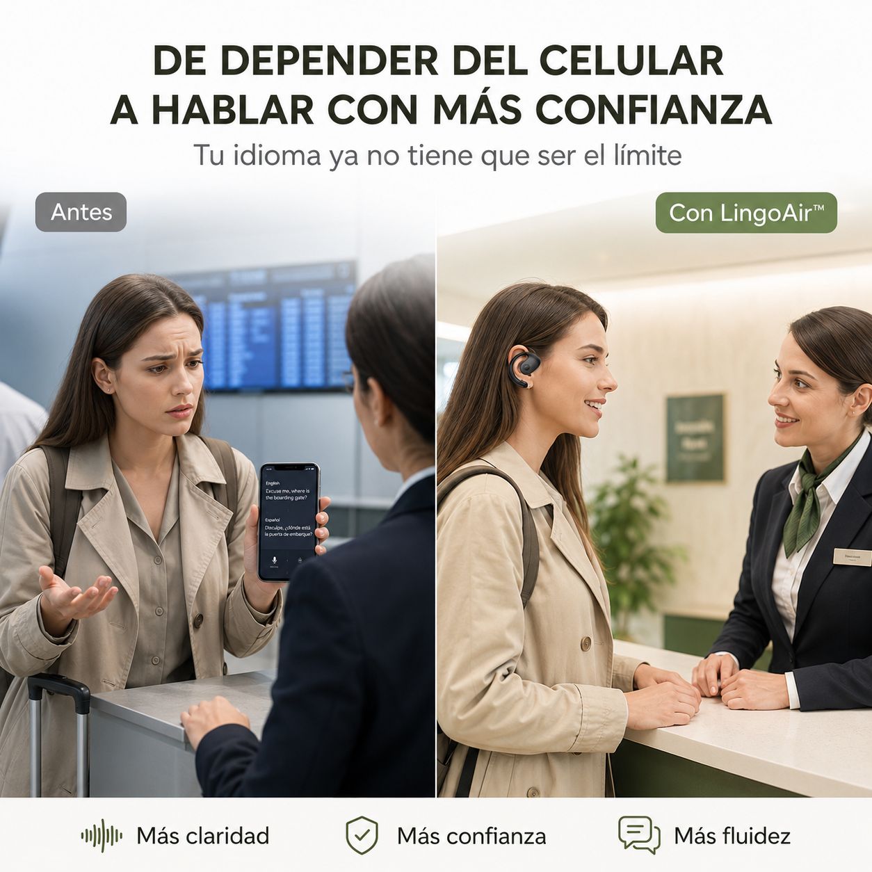 LingoAir™ | Audífonos Inteligentes de Traducción con IA