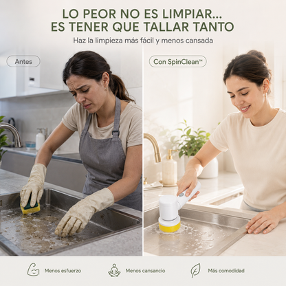 SpinClean™ | Cepillo Eléctrico de Limpieza 3 en 1