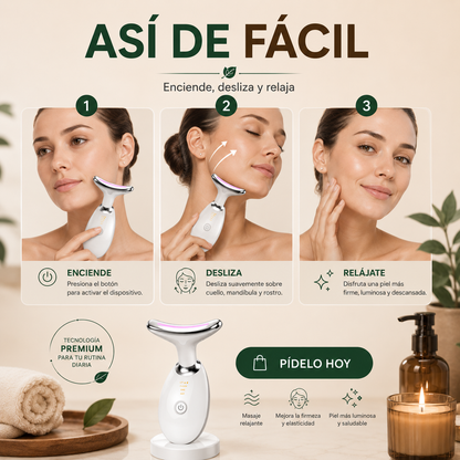 AuraZen™ | Masajeador facial y reafirmante cuello