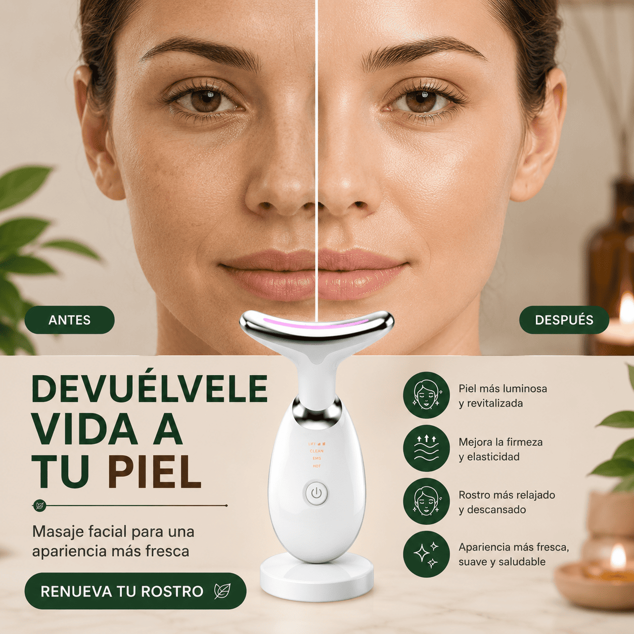 AuraZen™ | Masajeador Facial Inteligente