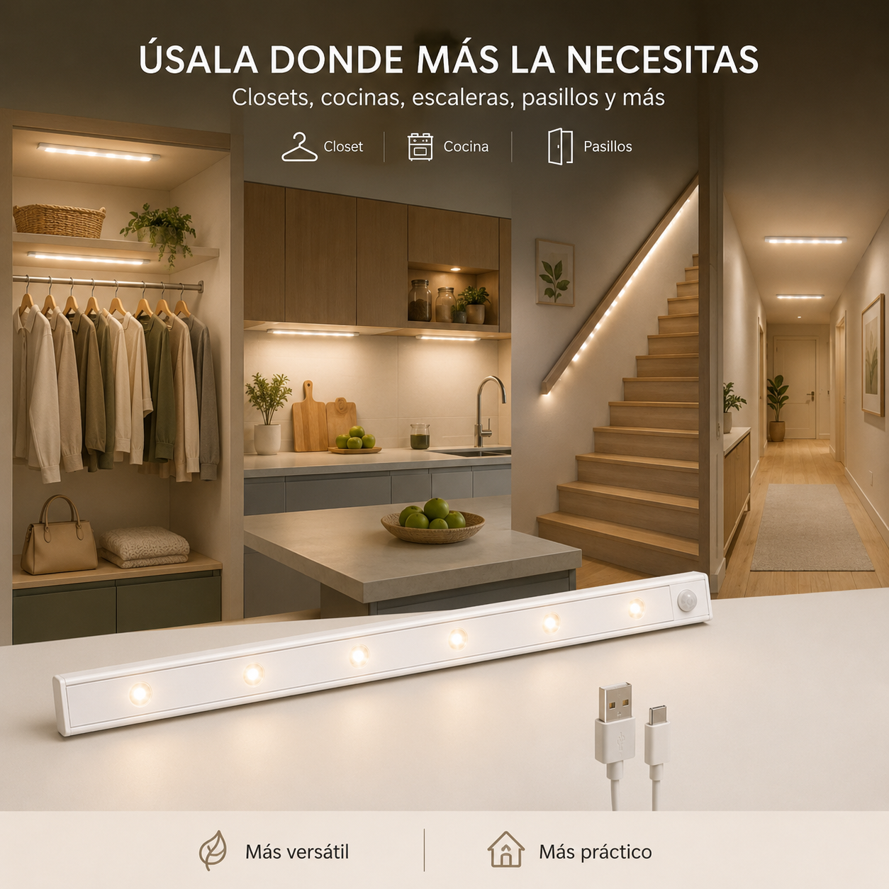NightGlow™ | Luz Inteligente con Sensor de Movimiento