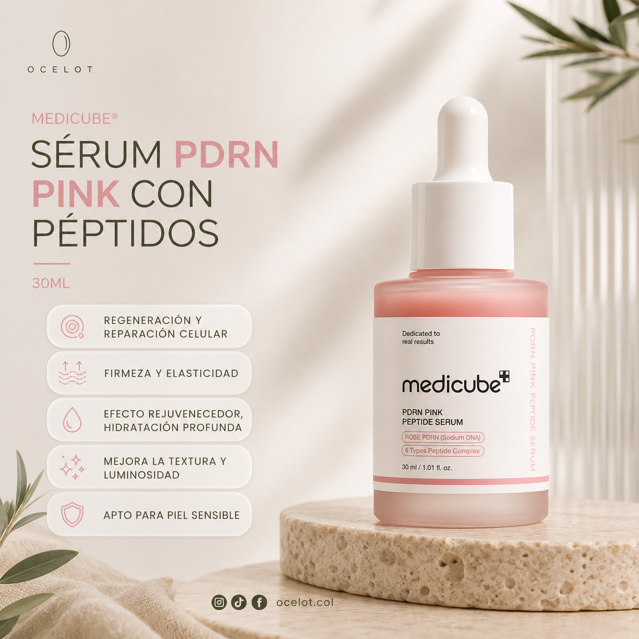Medicube® Serum Rosa Aceite de Salmón con Peptidos