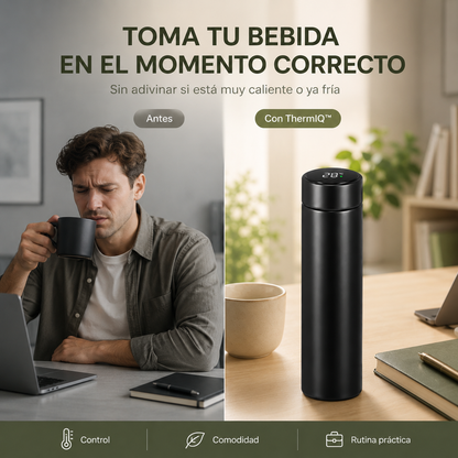 ThermIQ™ | Taza Inteligente con Indicador de Temperatura